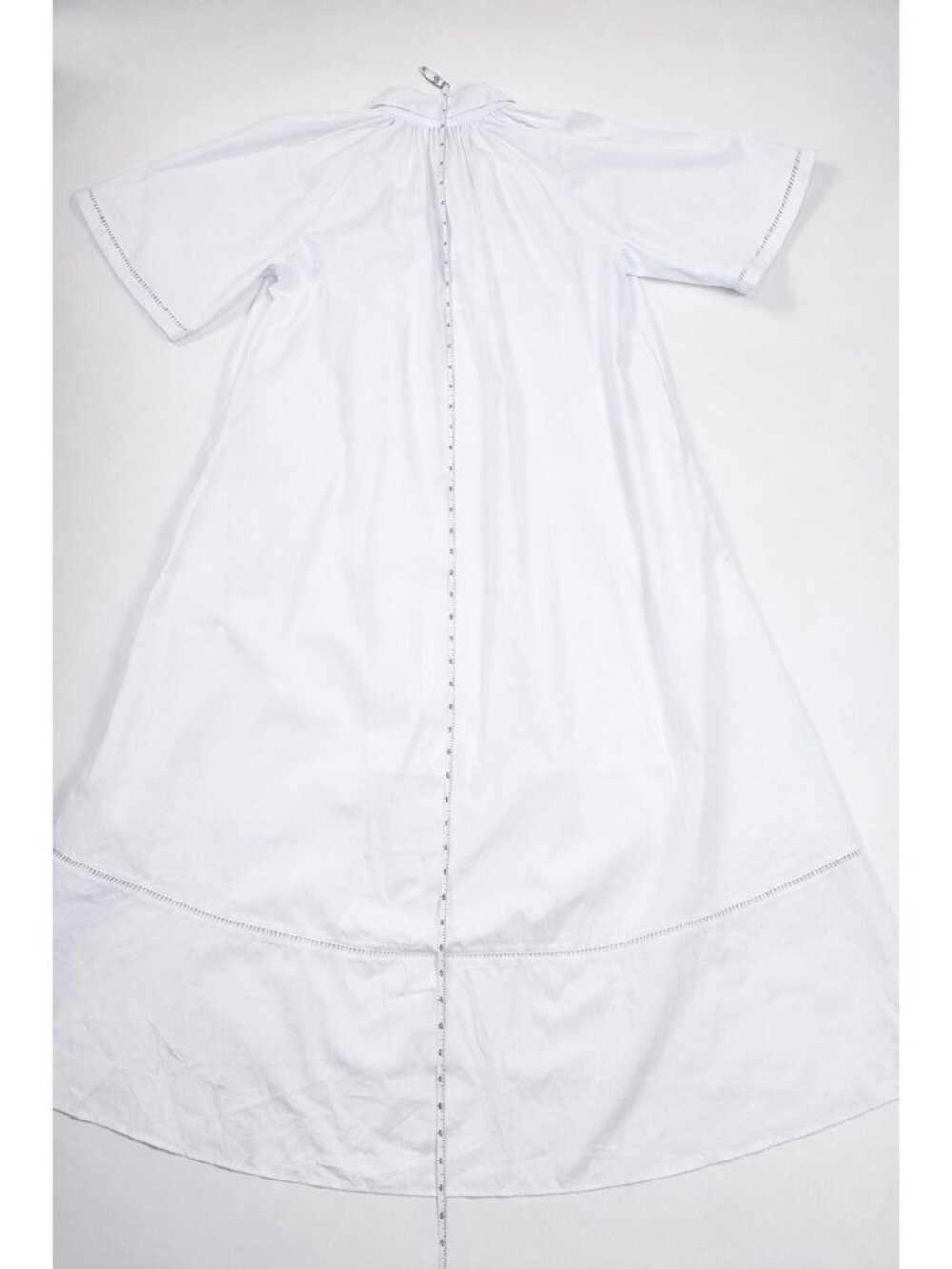 Madewell Poplin Splitneck Midi Shirtdress White XXS Lined Minimalist 100% Cotton - Picture 5 of 16
